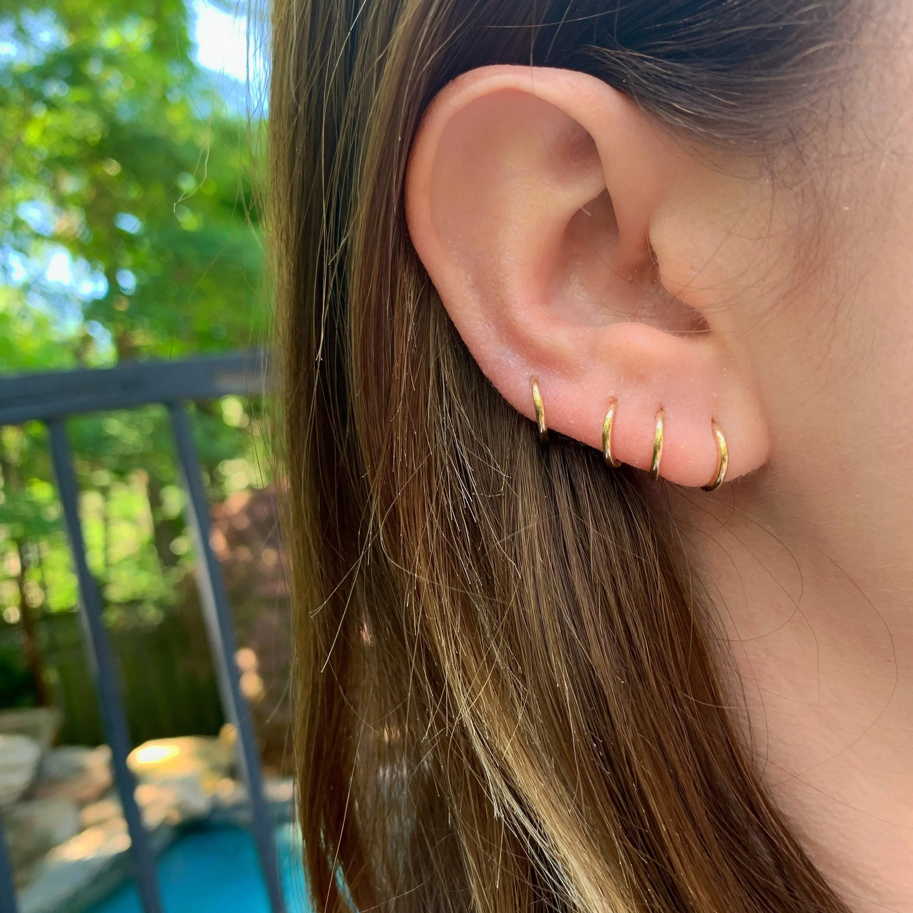 10K Gold Mini Huggie Earrings