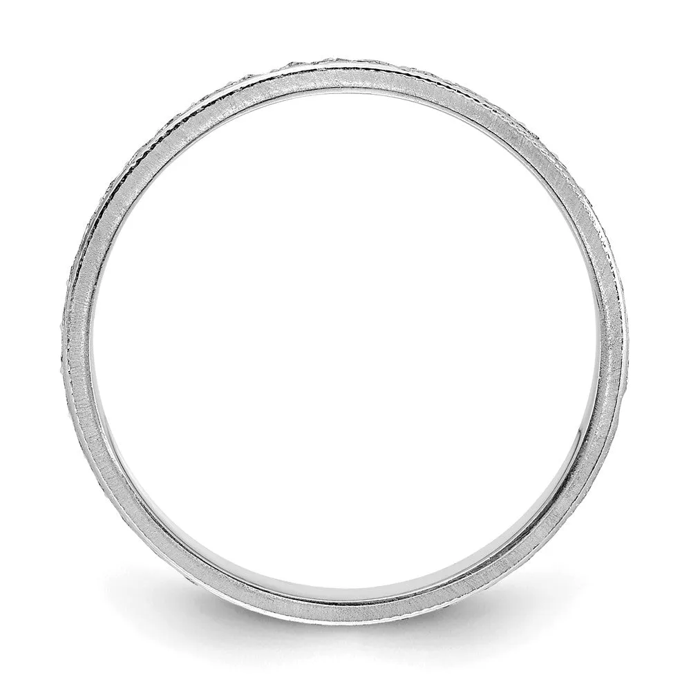 1.5mm 14K Yellow, White or Rose Gold Milgrain Standard Fit Band