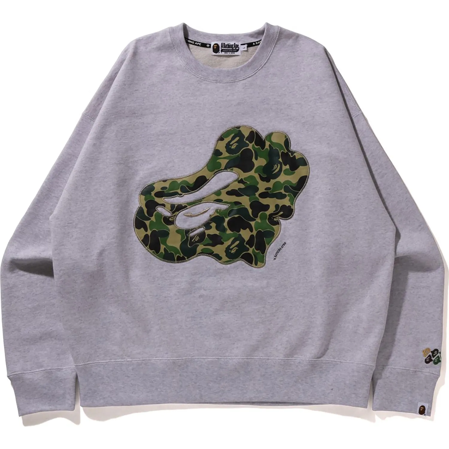 ABC CAMO PATCH LOOSE FIT CREWNECK MENS