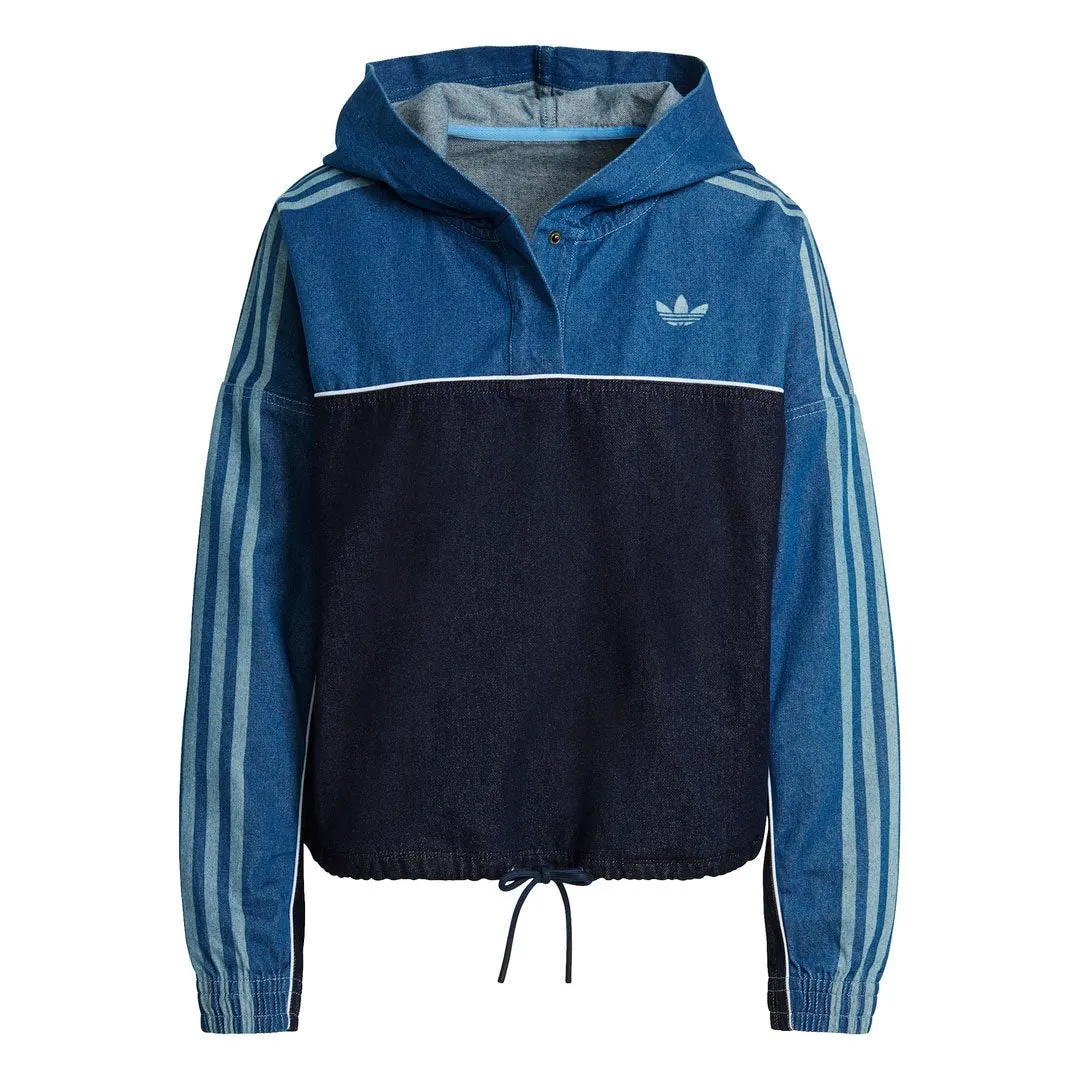 Adidas Originals Women Denim Hoodie Blue GM5387