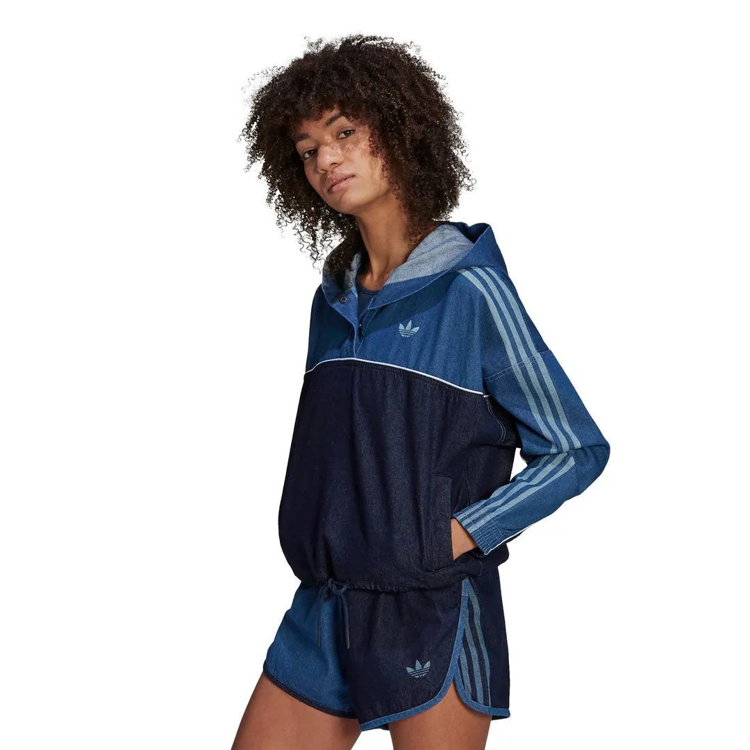 Adidas Originals Women Denim Hoodie Blue GM5387