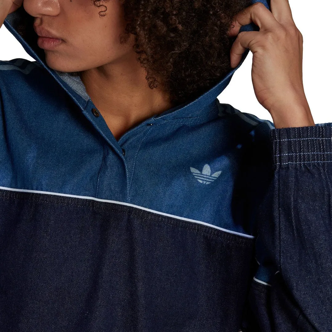 Adidas Originals Women Denim Hoodie Blue GM5387