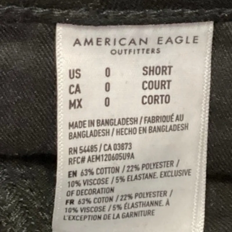 American Eagle Women's Black The Dream High Rise Skinny Denim Jeans Size 0