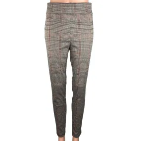 Ann Taylor LOFT Gray Plaid High Rise Skinny Pull On Stretch Ankle Crop Pants M