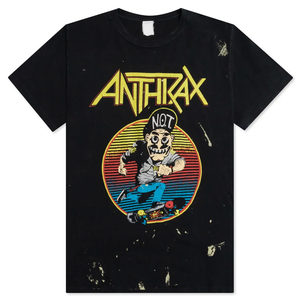 Anthrax Not Man 90's Tee - Coal Pigment