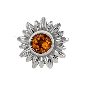 Artesia Threaded End in White Gold with Bezel-Set Brilliant-Cut Gem