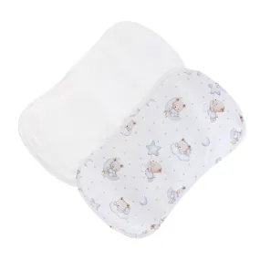 Baby Club Chic Sleep Tight Bear Burp Cloth Set (Pink and Blue Colors Available)