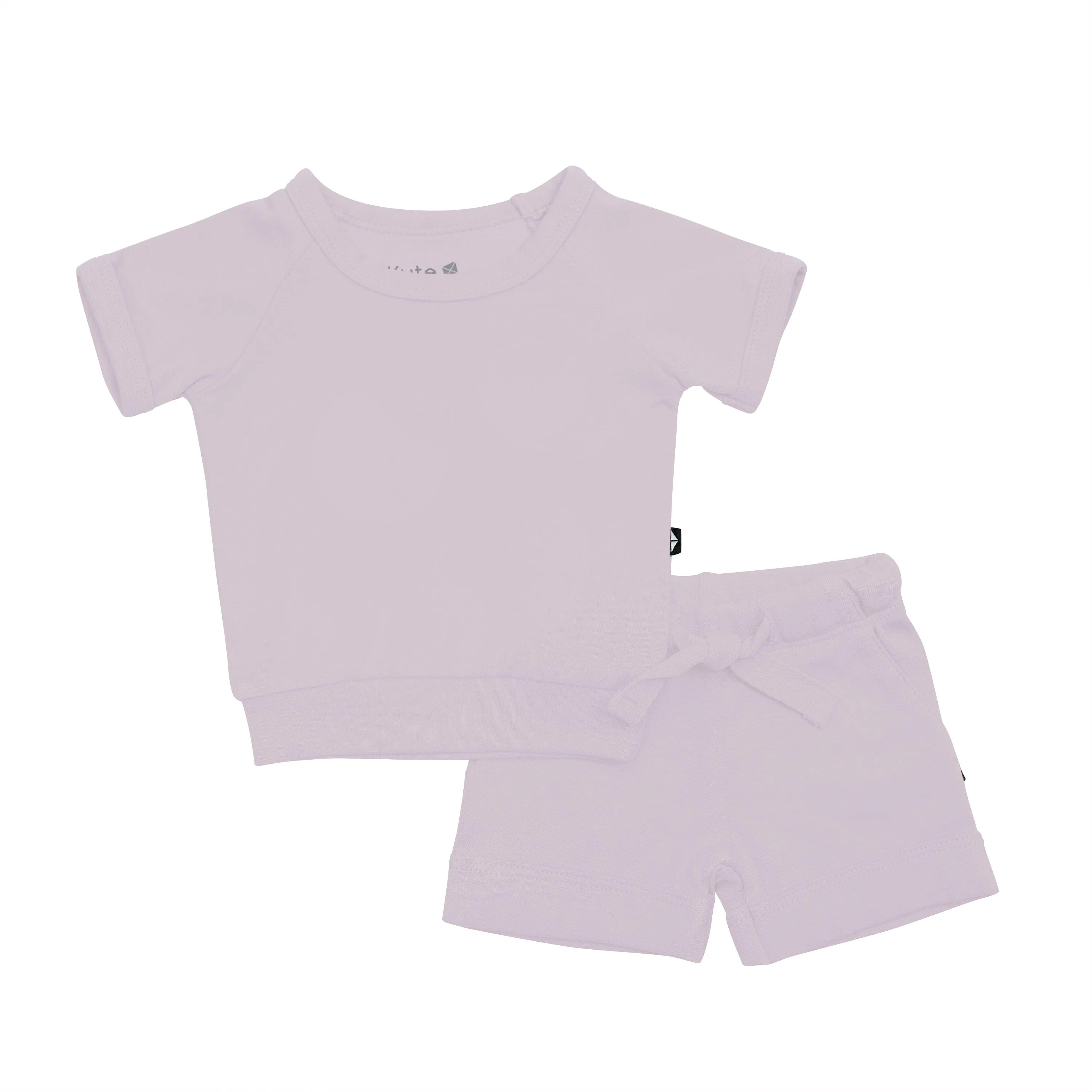 Bamboo Jersey Short Sleeve Jogger Set in Wisteria