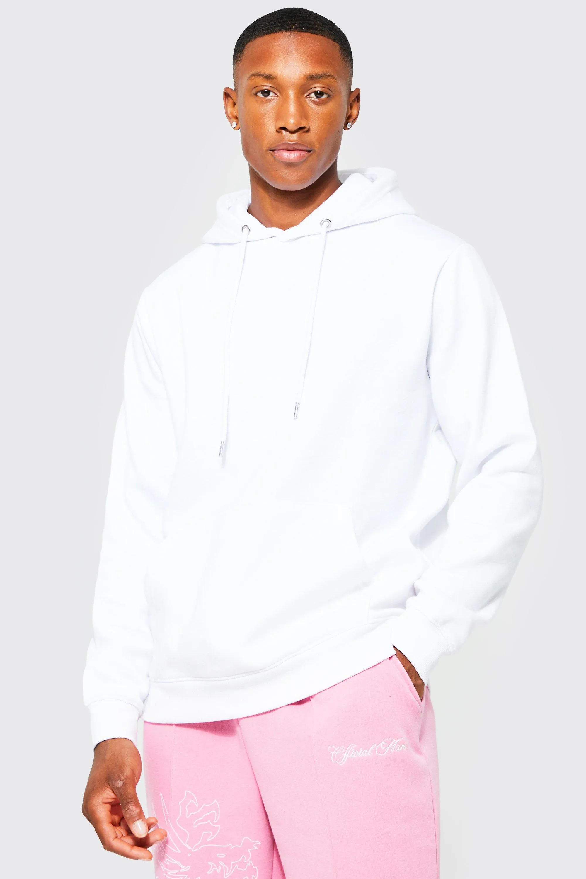 Basic Over The Head Hoodie | boohooMAN UK