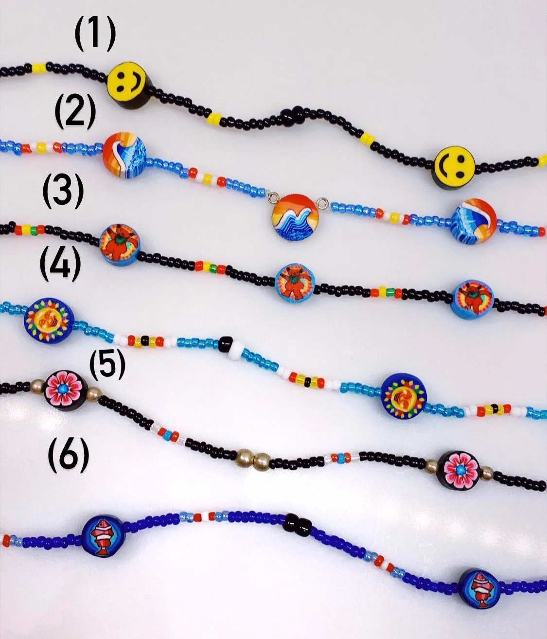 Beaded Clay Necklaces