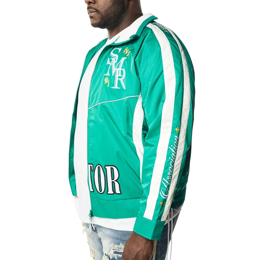 Big and Tall - Euro Racing Windbreaker Jacket - Hunter Green