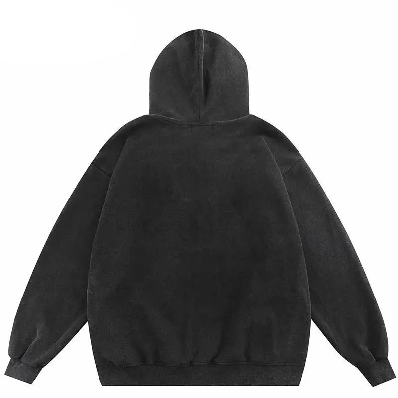 Black Blurry Face Ghost Shadow Hoodie