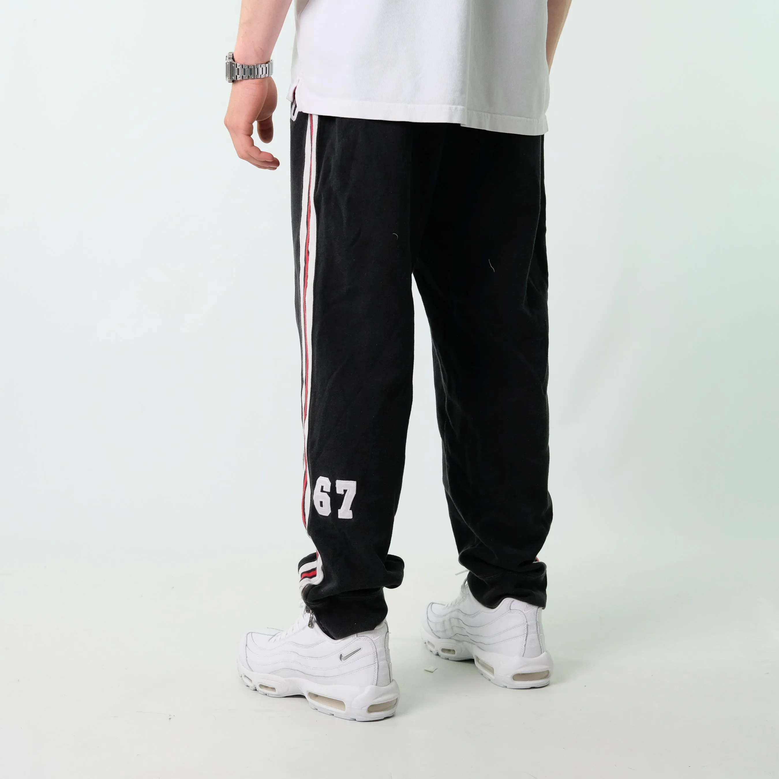 Black y2ks Polo Sport Ralph Lauren Tracksuit Bottoms  Baggy Pants (34x30)