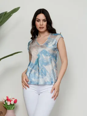 Blusa Scollo V Sky