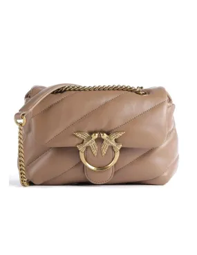 Borsa Pinko donna 100039A0F2 mini love puff beige oro