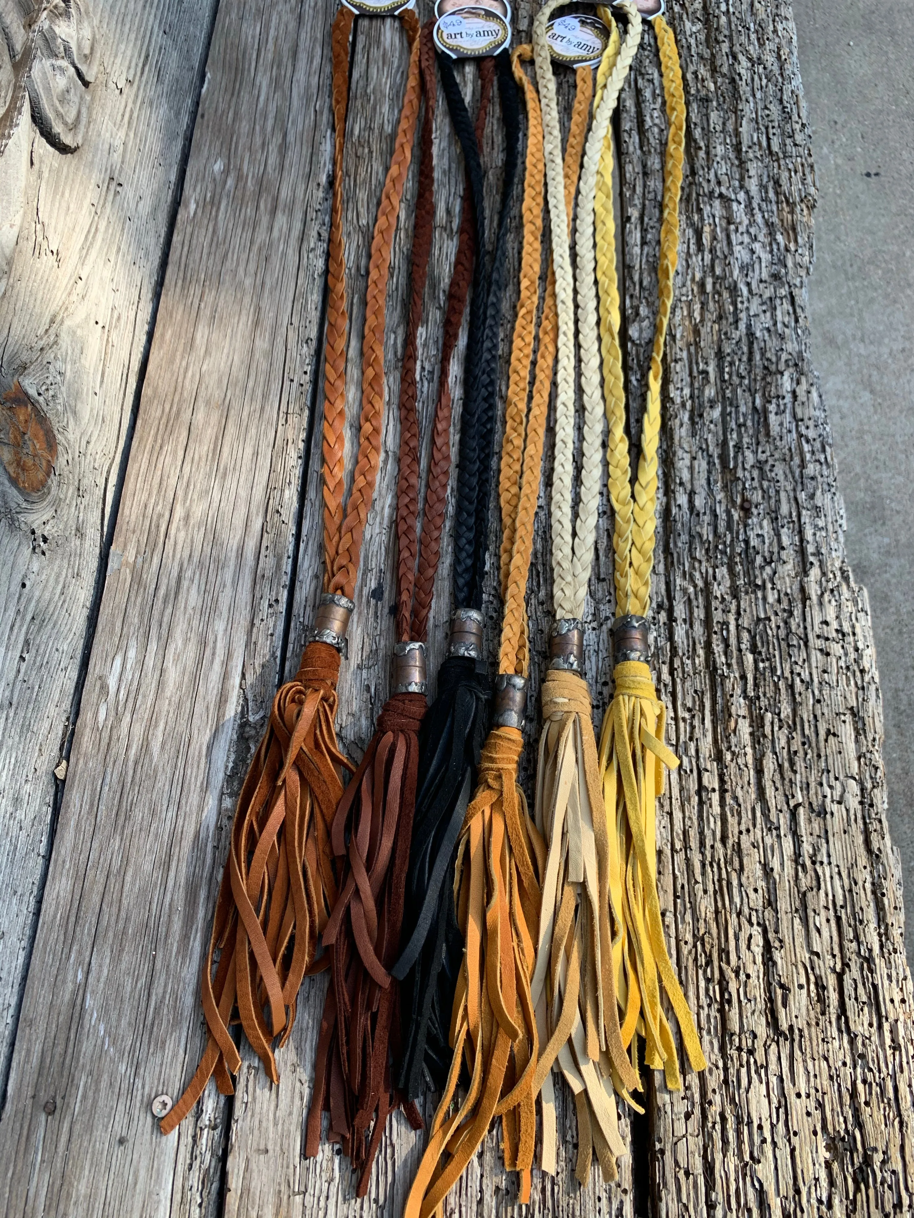 Braided Leather Tassel