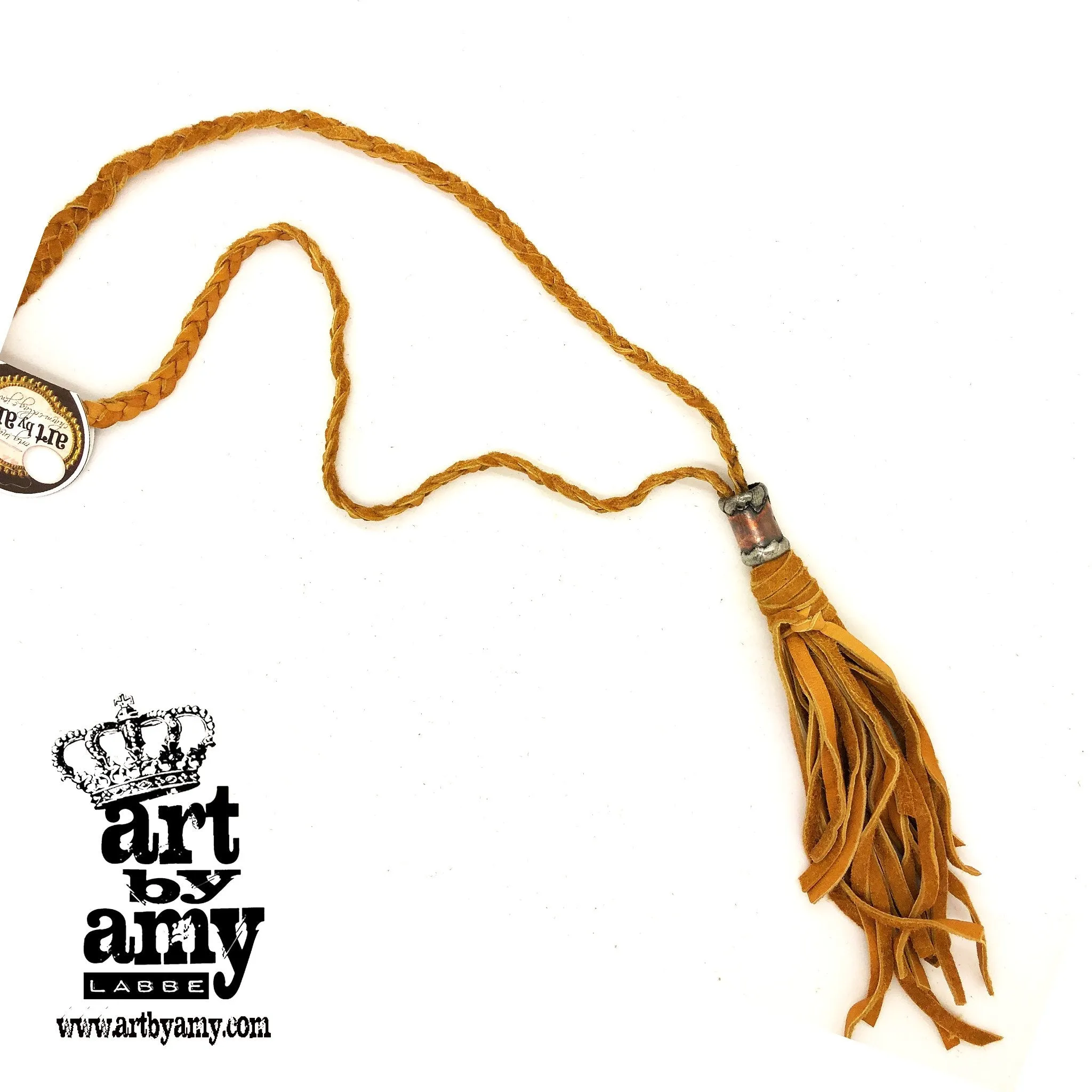 Braided Leather Tassel