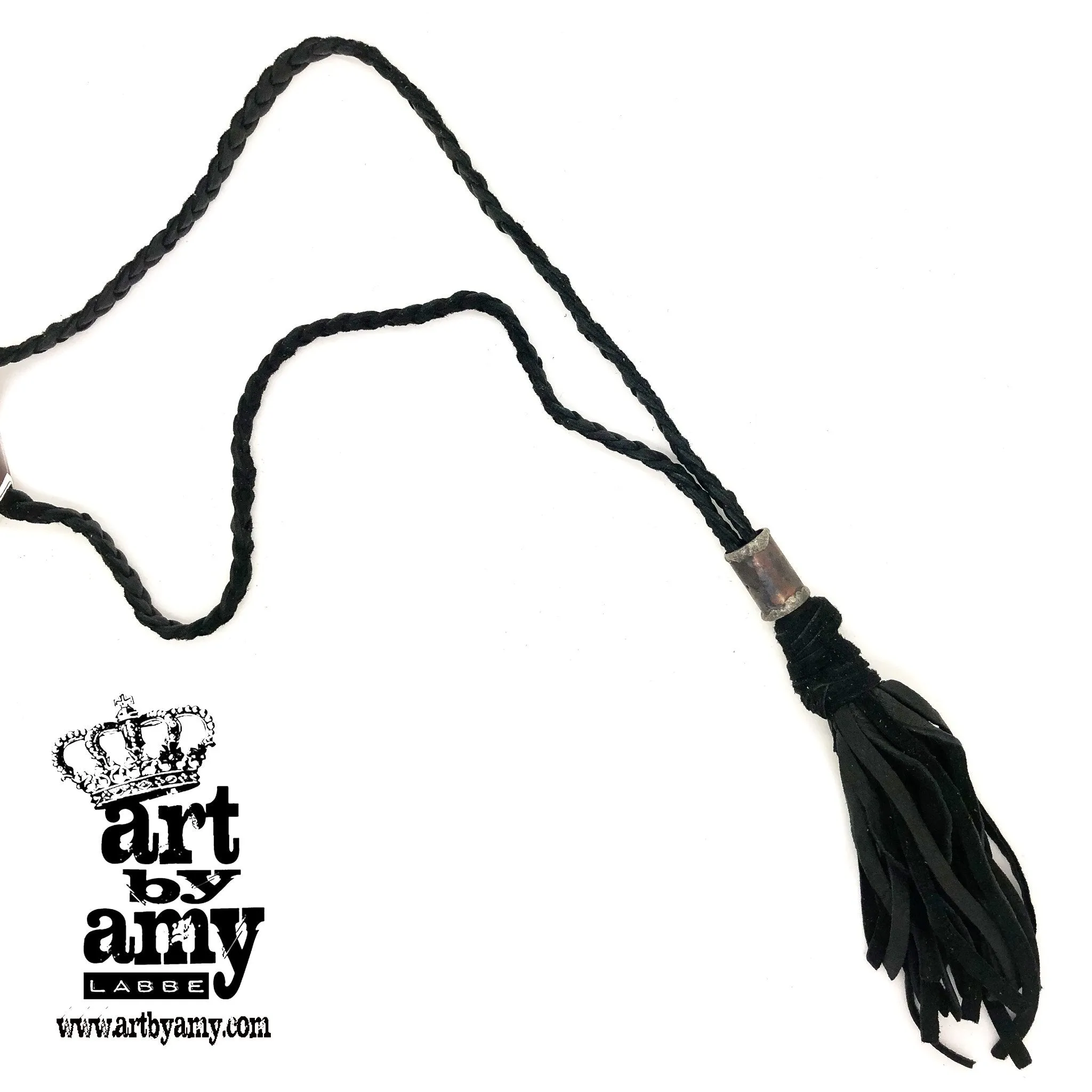 Braided Leather Tassel