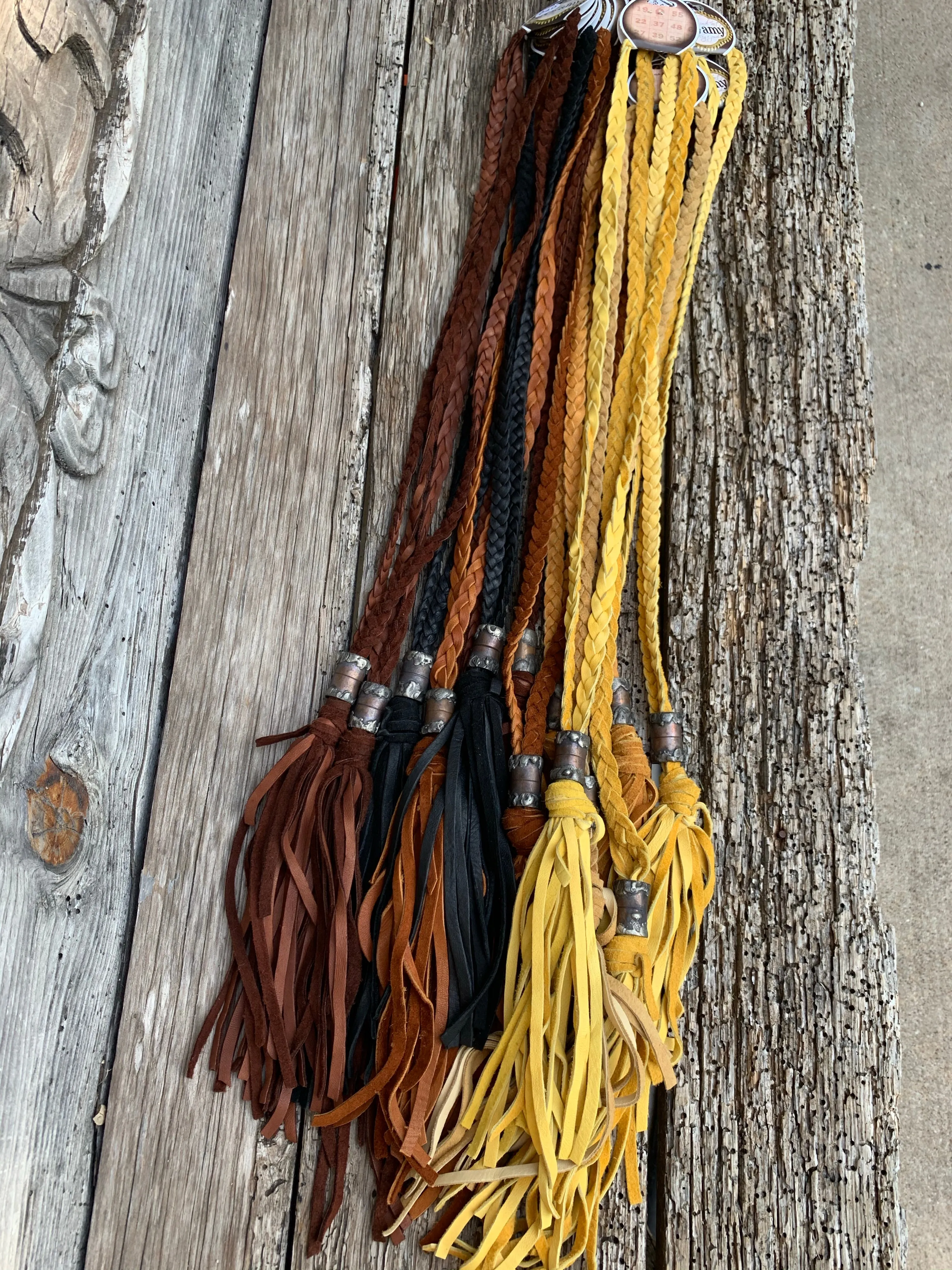 Braided Leather Tassel