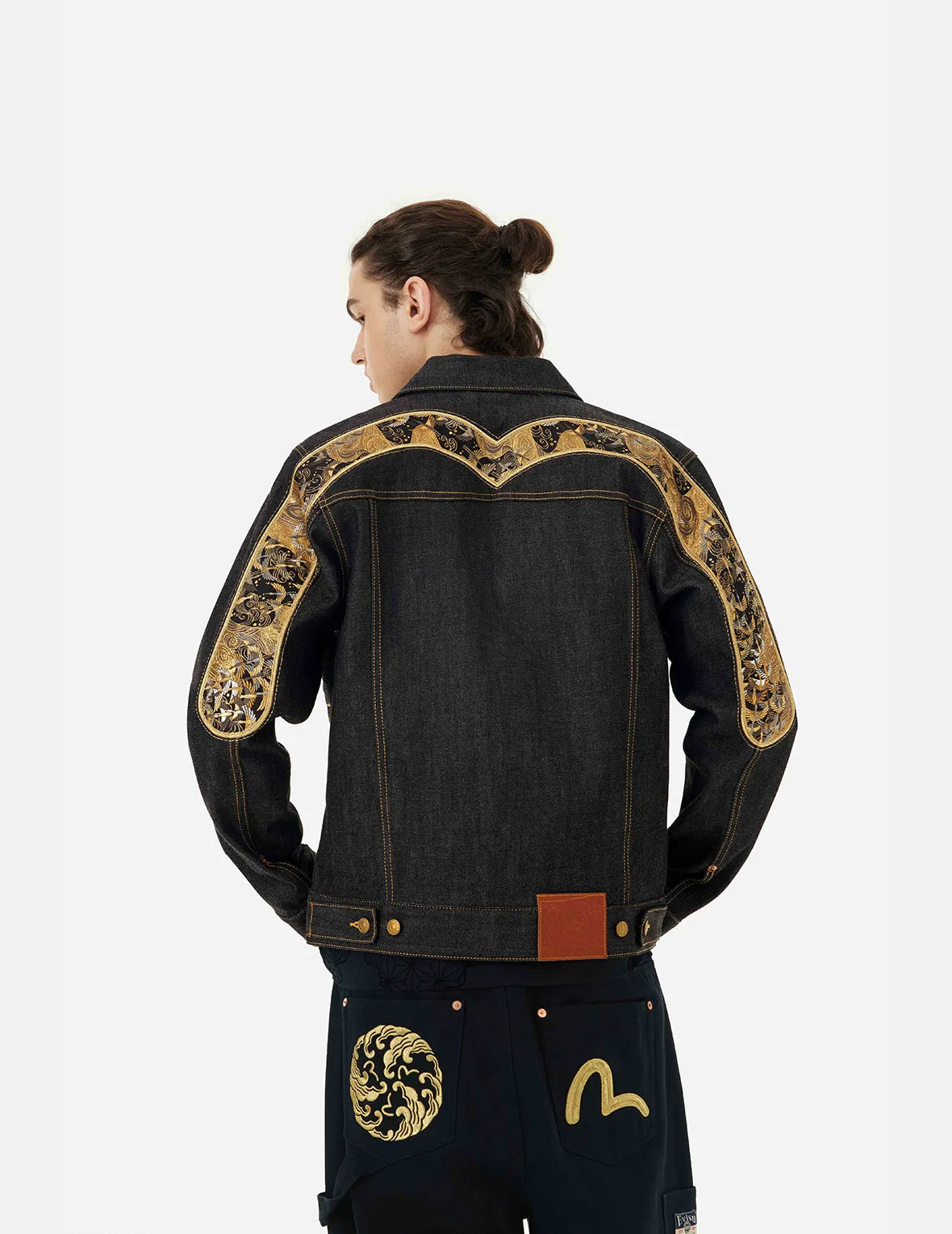 Brocade Daicock Appliqué -Regular Fit Denim Jacket