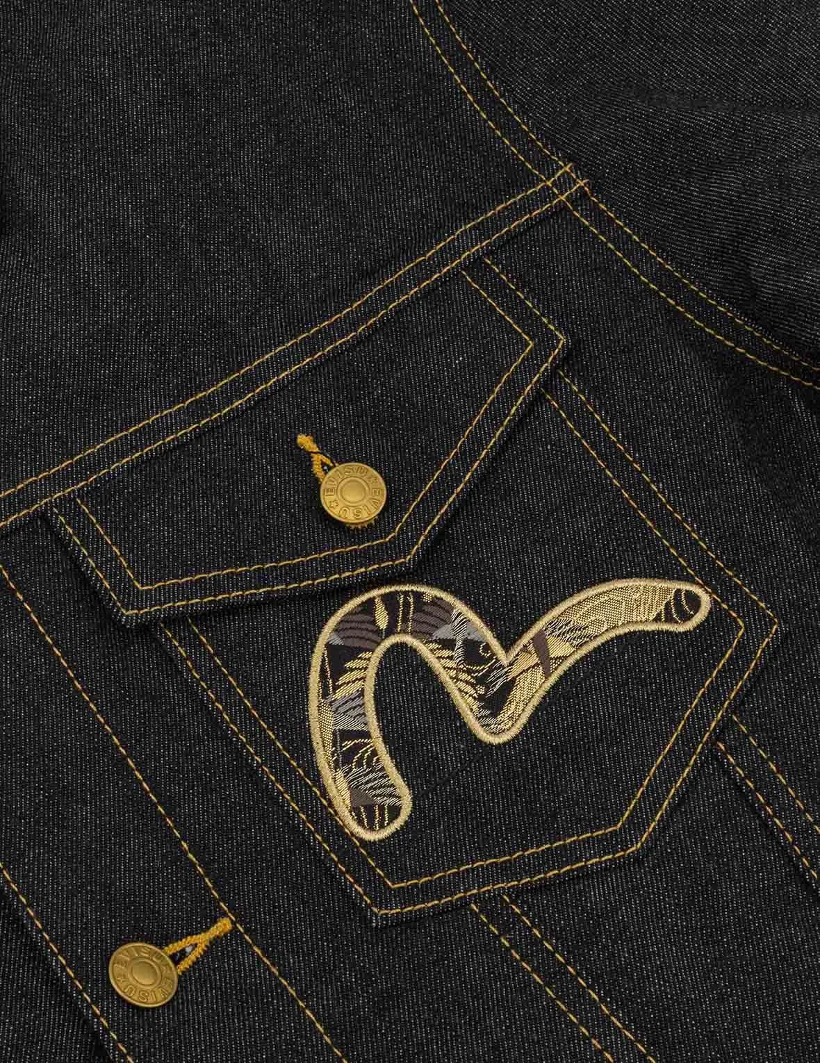 Brocade Daicock Appliqué -Regular Fit Denim Jacket