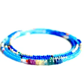 Bunny Shapiro Skinny Wrap Bracelets, Bahia Sapphire