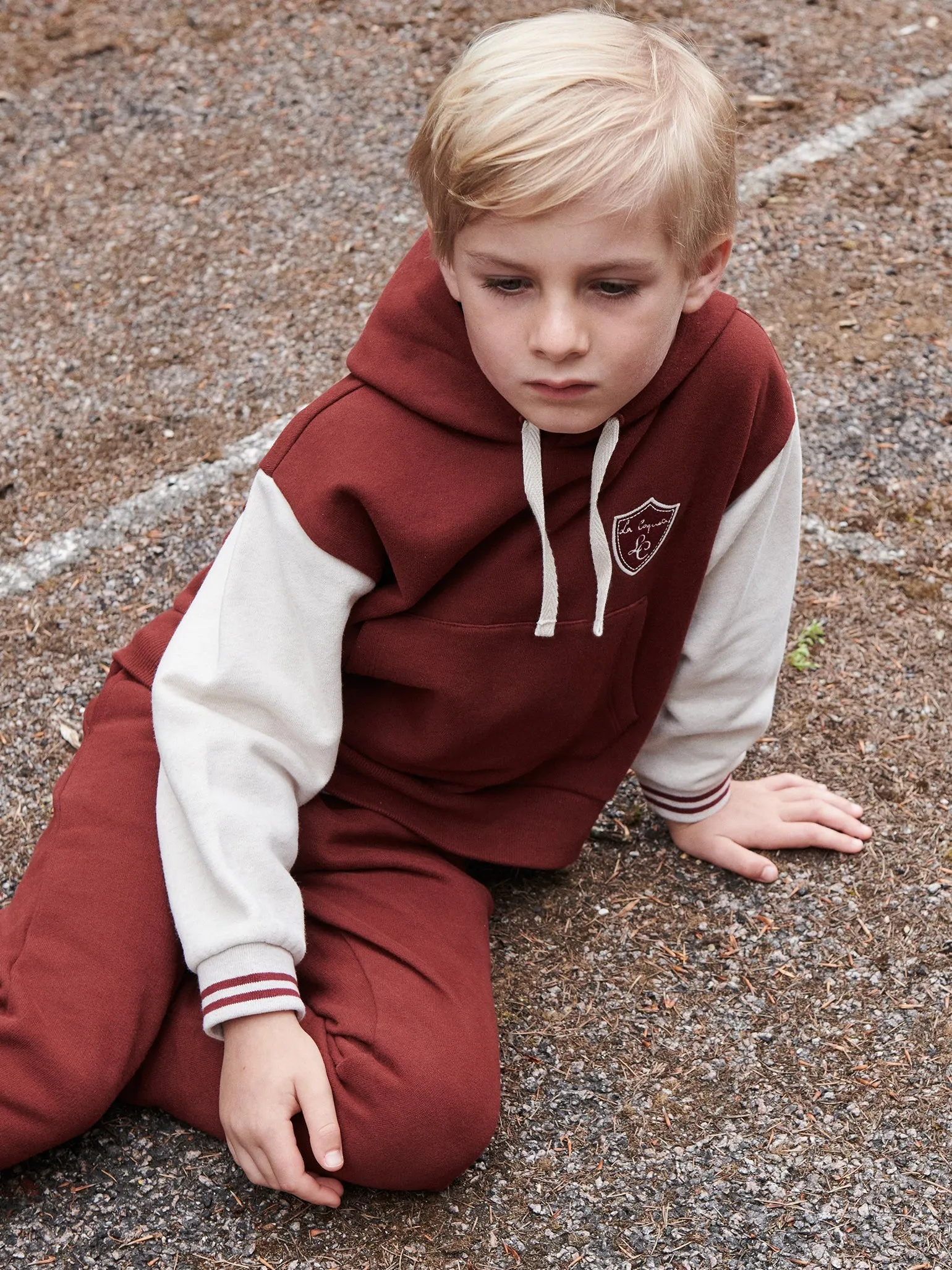 Burgundy Paz Kids Hooded Tracksuit