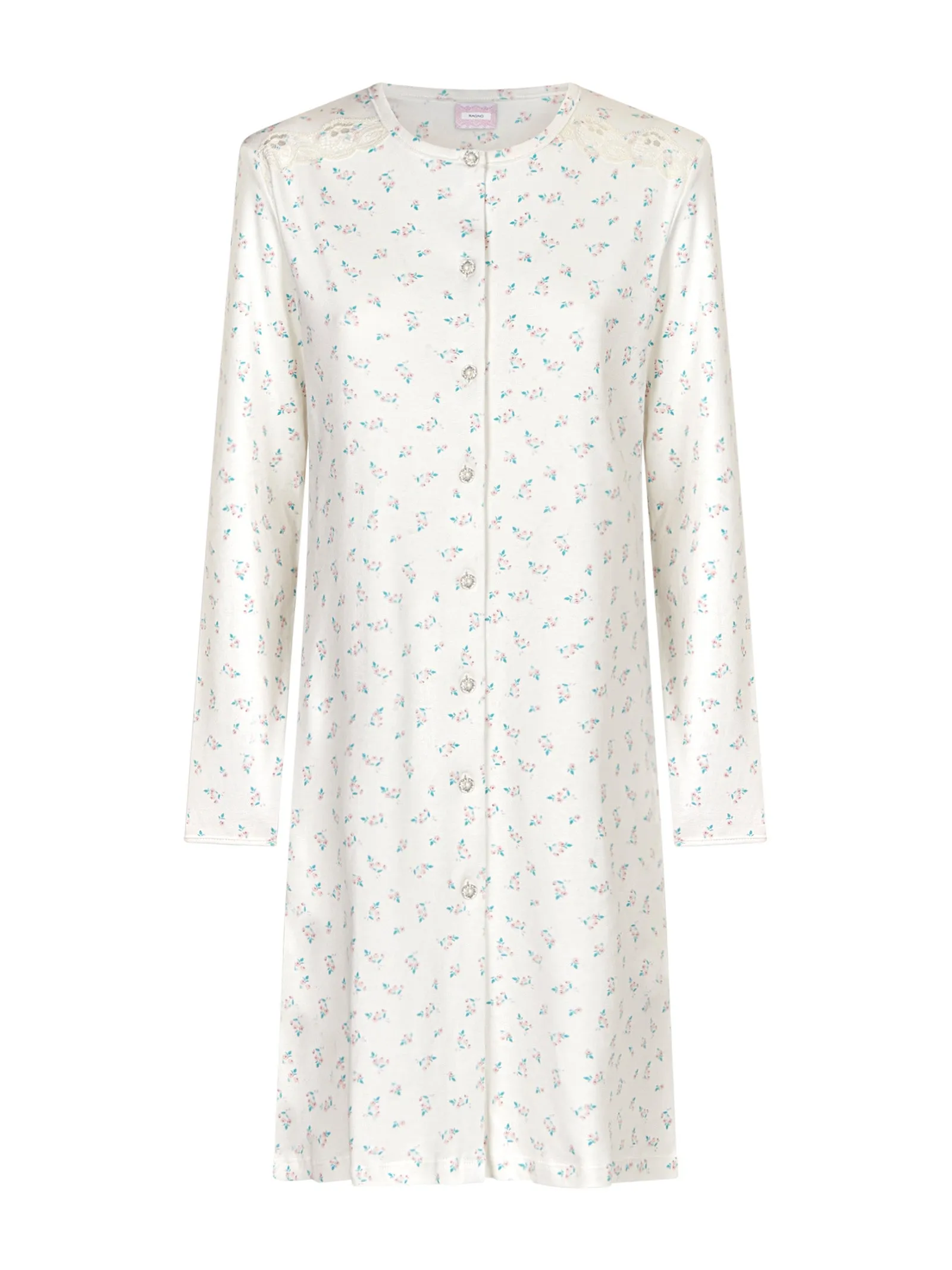 Camicia da notte aperta in Interlock di caldo cotone - Fant. Pristine