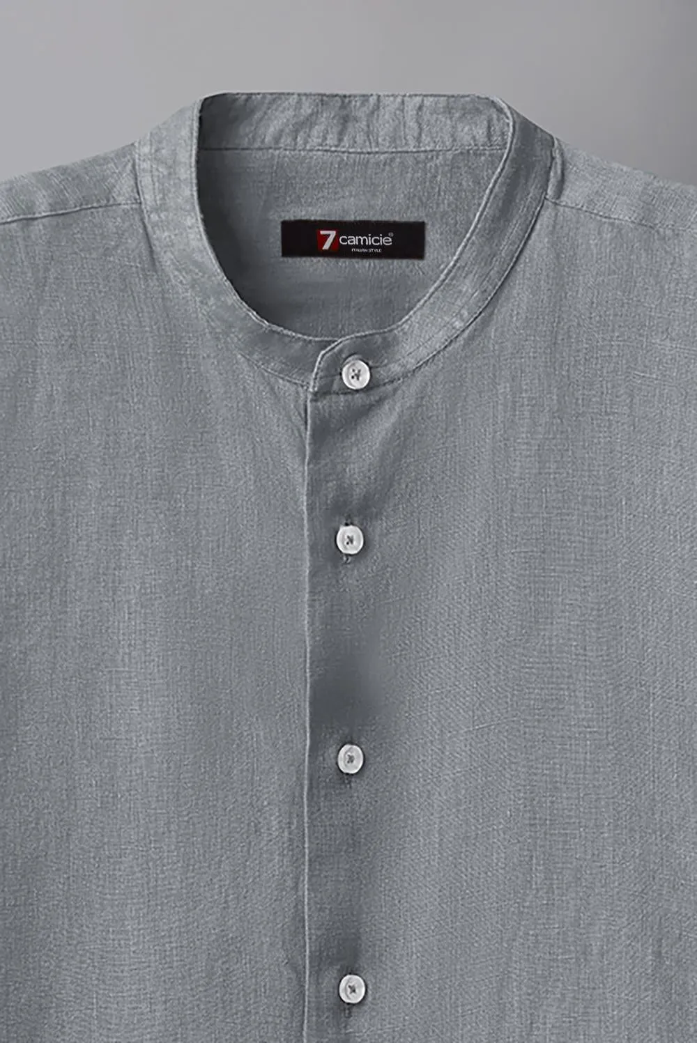 Caravaggio Essentials Linen Man Shirt Grey