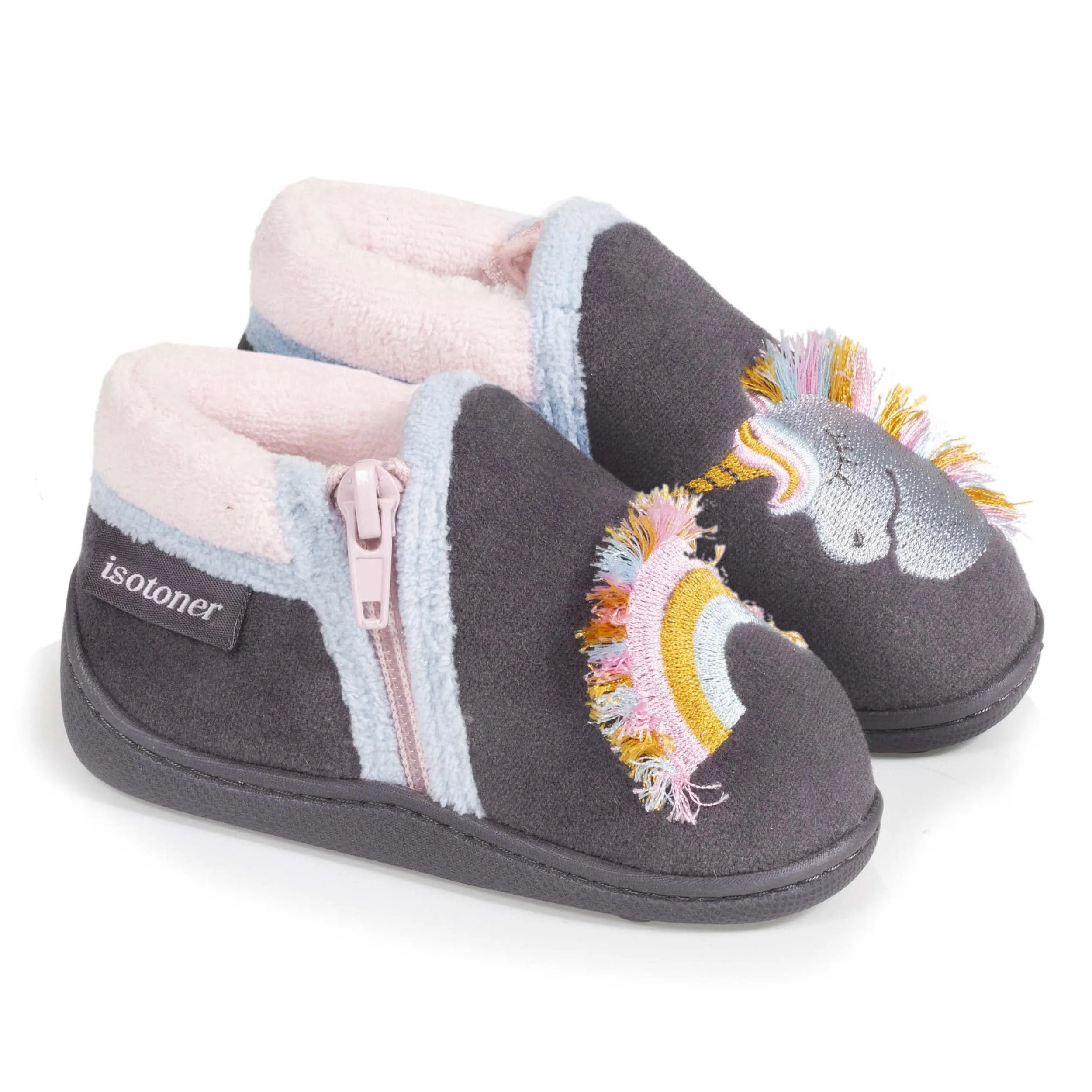 Chaussons bottillons Zip Bébé Licorne