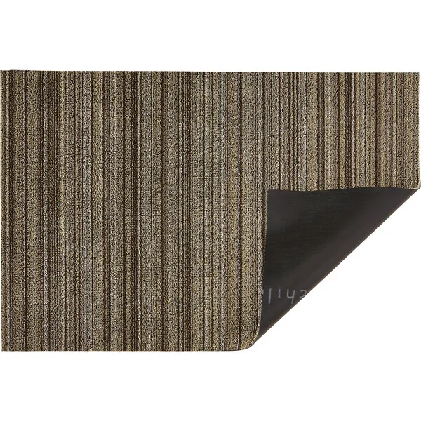 Chilewich Skinny Stripe Shag Floor Mat, Mushroom