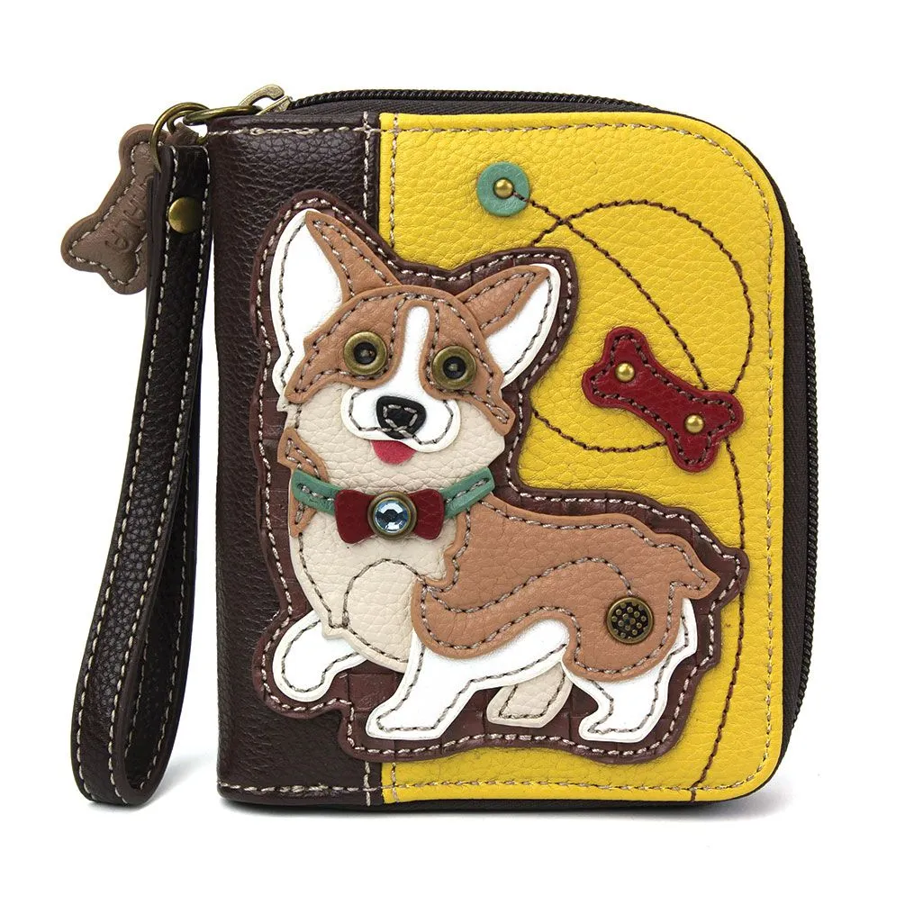 Corgi Zip-Around Wallet in Mustard