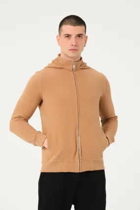 Cotton Man Hoodie Beige