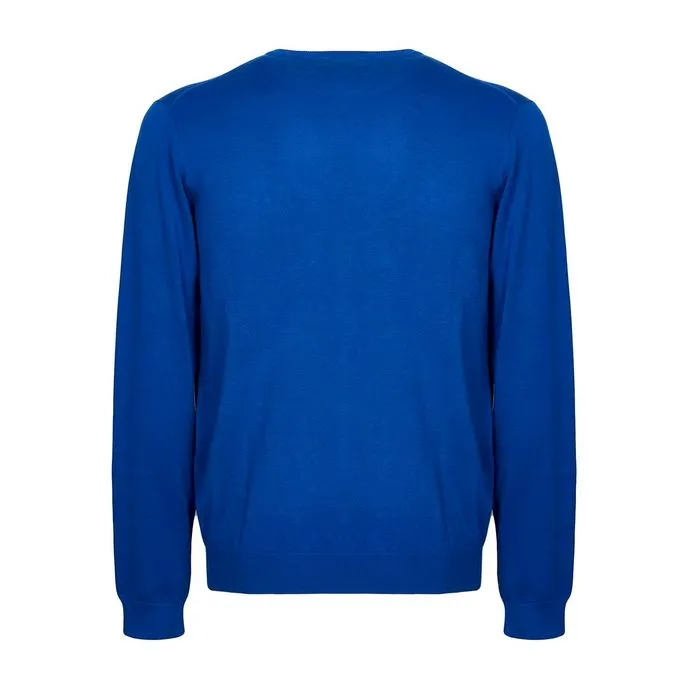 CREW NECK PULL WITH EMBROIDERED LOGO Man Royal