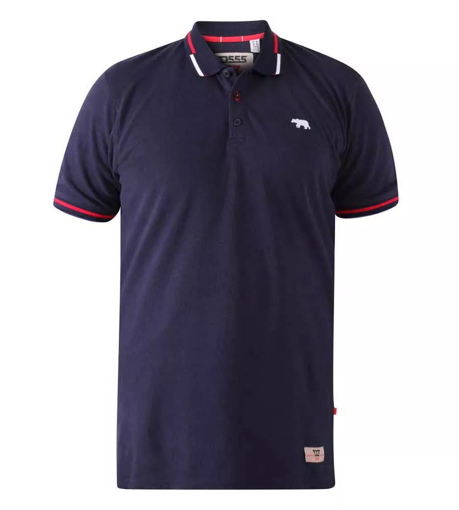 D555 Tall Mens Pique Polo Shirt With Chest Embroidery (SLOANE)