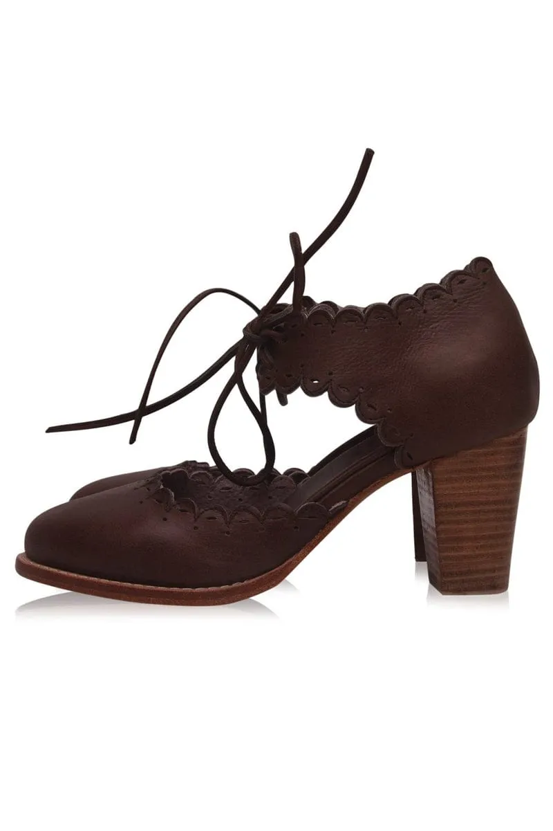 Dance Queen Heels in Dark Brown