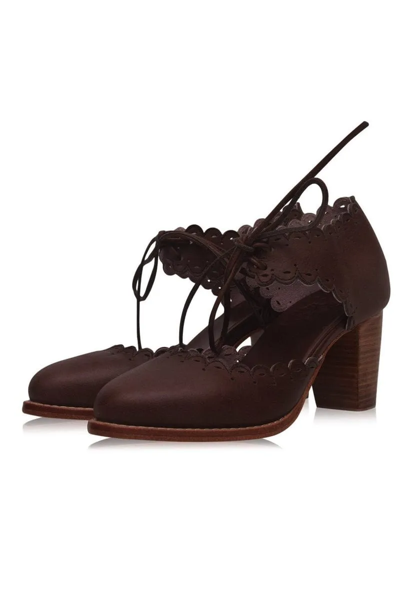 Dance Queen Heels in Dark Brown