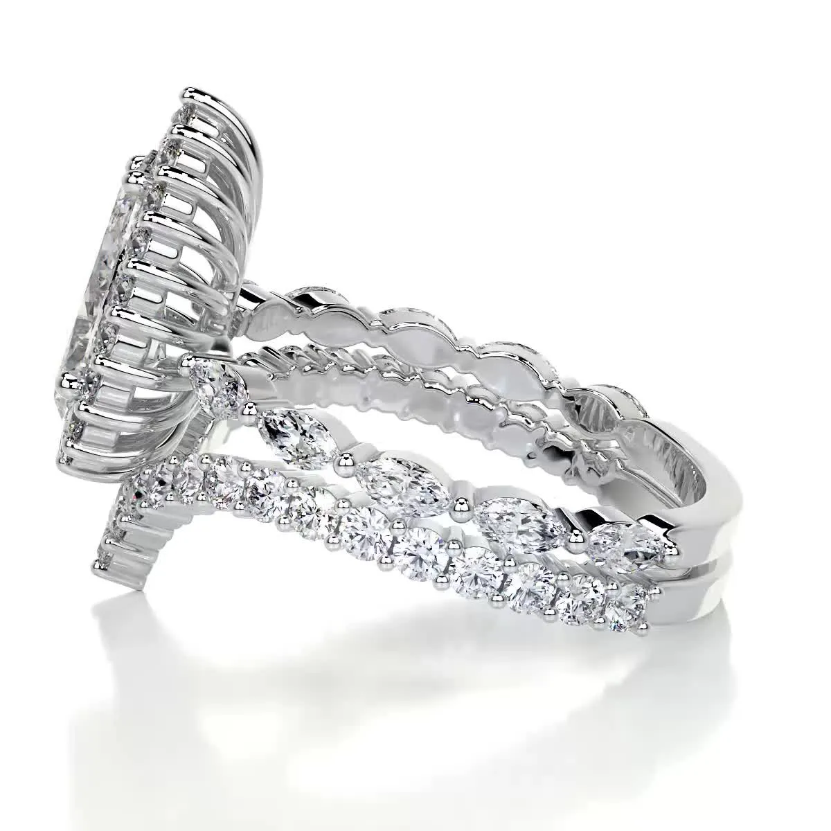 Dawn Lab Grown Diamond Bridal Set -18K White Gold