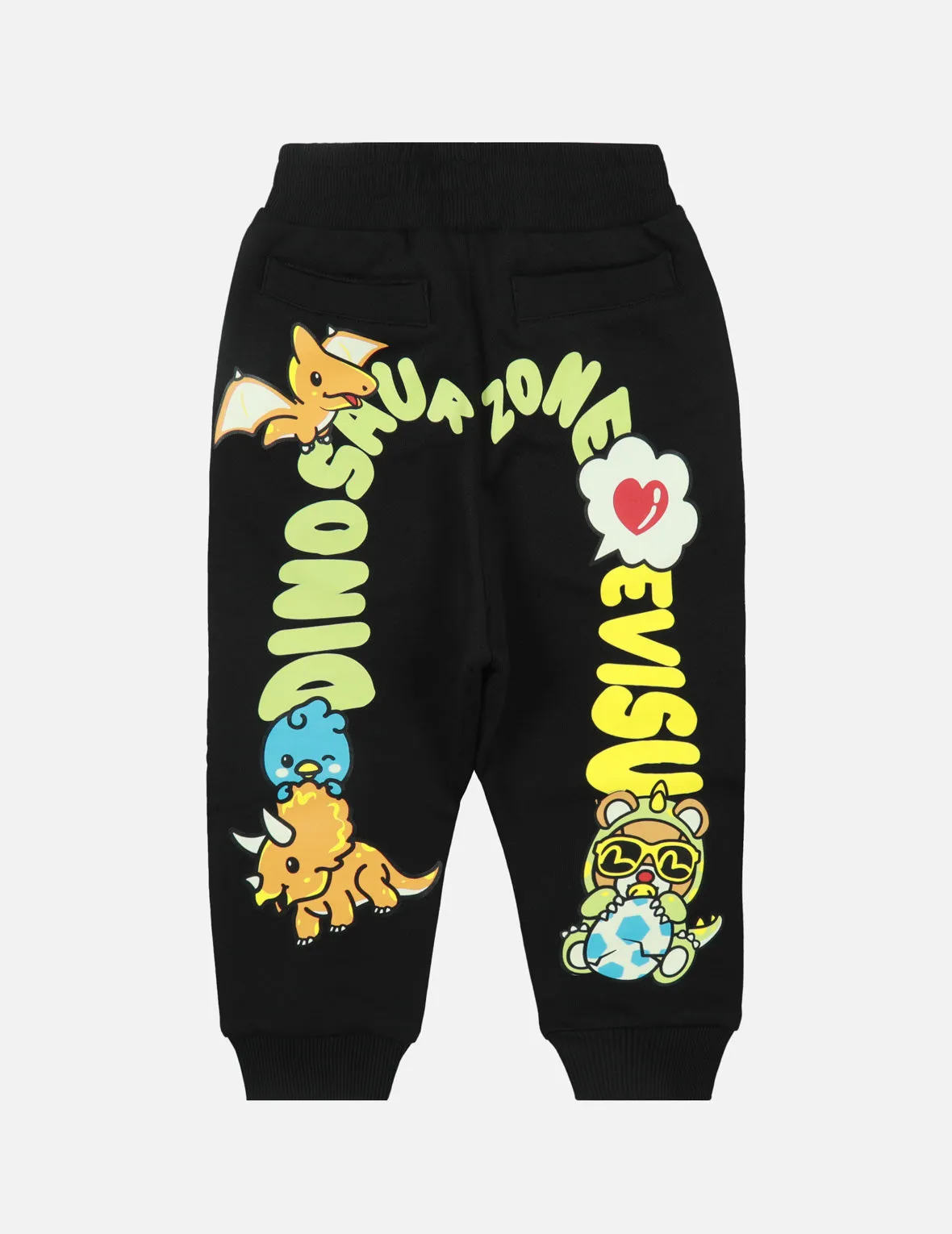 Dinosaur Pattern Daicock Print Regular Fit Sweatpants