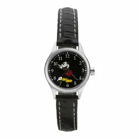 Disney - Mickey Mouse Petite Watch Black Croc