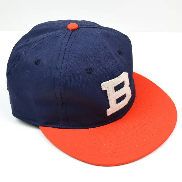 Ebbets - Brooklyn Bushwicks Cap (Adjustable Cotton) - Navy / Orange