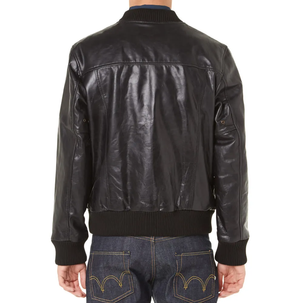 Edwin Tour Leather BomberBlack