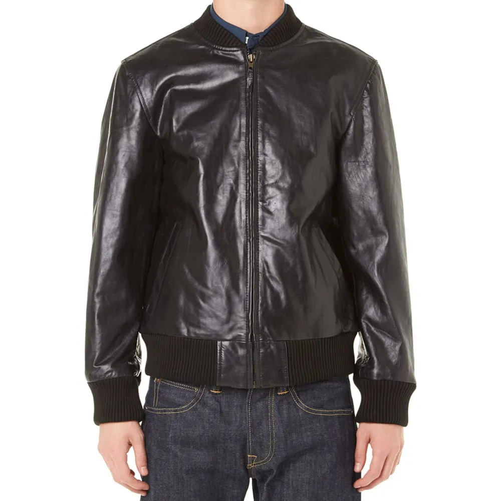 Edwin Tour Leather BomberBlack