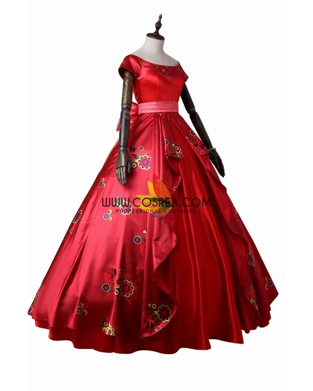 Elena Satin Printed Regal Cosplay Costume