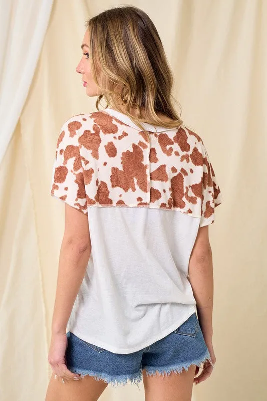 Fabianas Cow Print Top