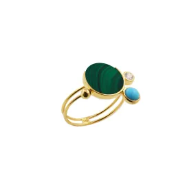 Falak Mini Malachite Ring | Pre-order