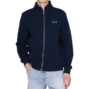 FELPA UOMO CON ZIP, BLU