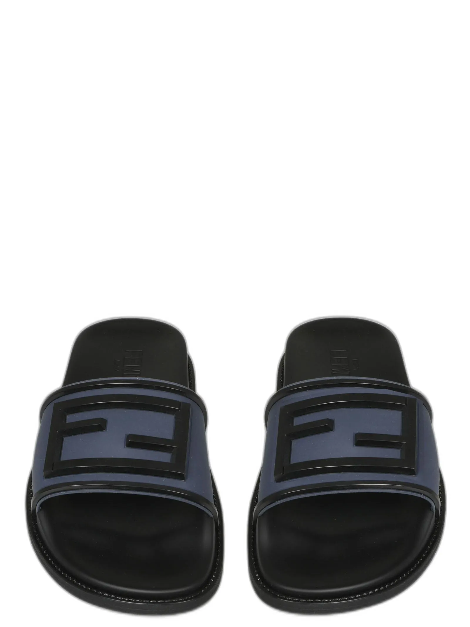 Fendi FF Logo Embossed Flat Slides