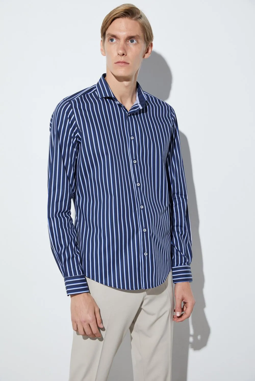 Firenze Sport Poplin Man Shirt Blue White