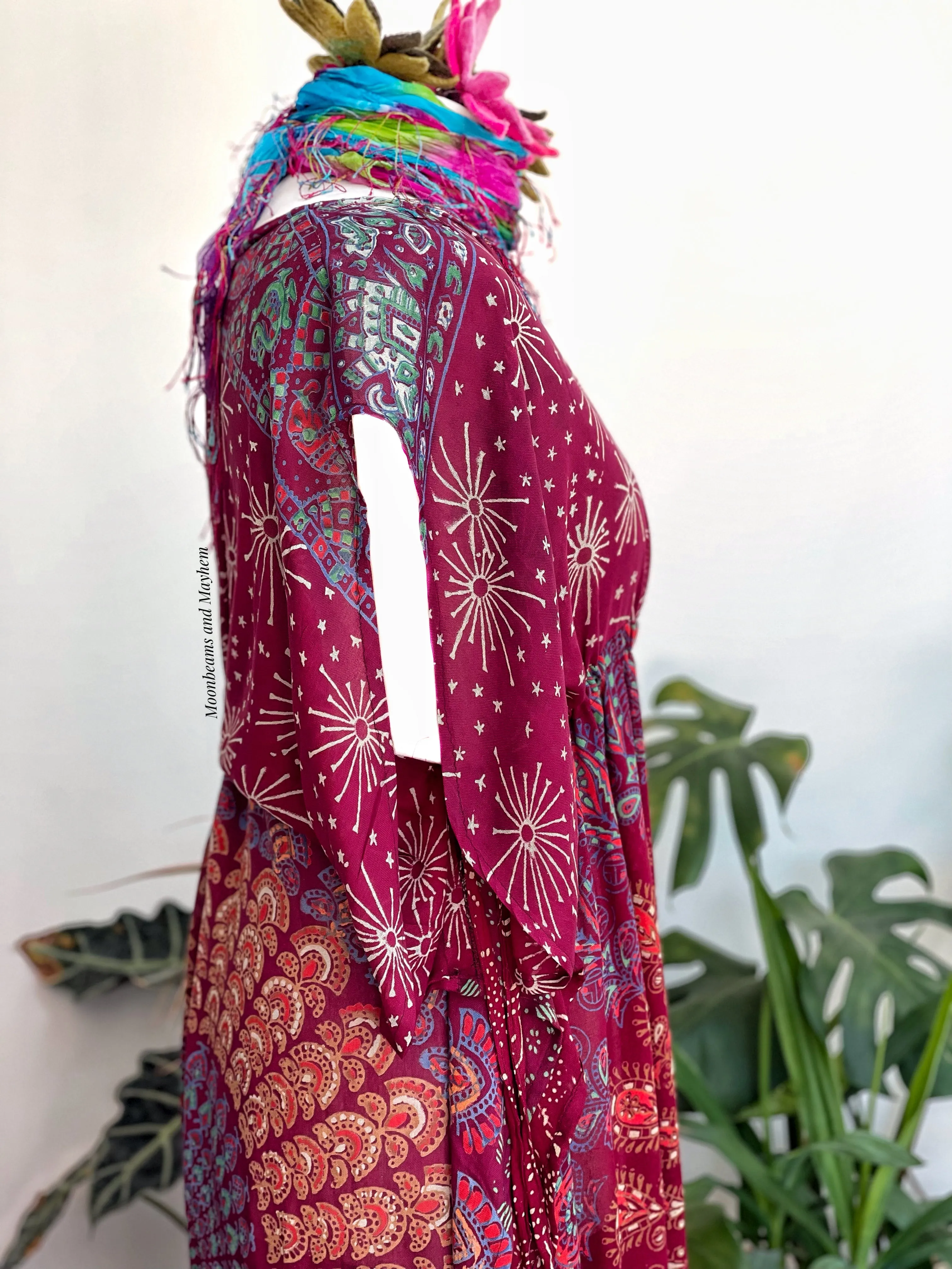 FOLK TOWN RICH BERRY KAFTAN